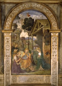 Lapsen palvominen, noin 1490 (öljy puupaneelille).